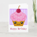 Buscar kawaii cupcake postales Cumpleaños