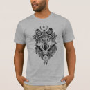 Buscar lobo tribal camisetas Azteca