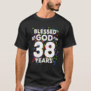 Buscar 38 o cumpleaños camisetas Dios