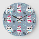 Buscar búhos relojes de pared Ilustracion