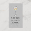 Buscar bartender tarjetas de visita Restaurante