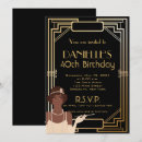 Buscar 1920s invitaciones Negro y dorado