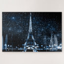 Buscar torre eiffel en la noche puzzles Paisaje