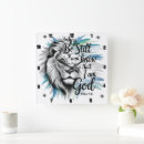 Buscar animal del león relojes de pared General y unisex