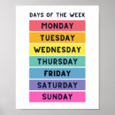 Buscar días de la semana posters Aula