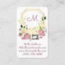 Buscar costura tarjetas de visita Máquina de coser