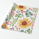 Buscar girasoles papel de regalo Para ella