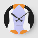 Buscar pingüinos divertidos relojes de pared Lindo