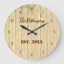 Buscar madera marrón relojes de pared Apellido
