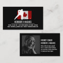 Buscar bandera canadiense tarjetas de visita Hockey