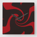 Buscar cuadrado rojo relojes de pared Pintado