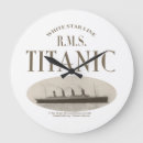 Buscar titanic relojes de pared Línea estrella blanca