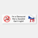 Buscar anti socialism pegatinas parachoque Demócrata