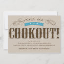Buscar fiesta del cookout invitaciones Azul