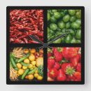 Buscar frutas y verduras relojes de pared Comida