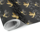 Buscar colibrí papel de regalo Negro