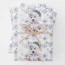 Buscar husky papel de regalo Copos de nieve