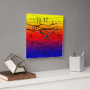 Buscar amarillo naranja relojes de pared Negro