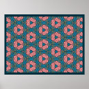 Buscar floral geométrico posters Flores rosadas