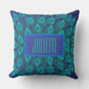 Buscar peacock cojines Azul