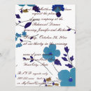 Buscar azul 14x19 invitaciones Cena