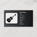 Buscar canto tarjetas de visita Guitarra