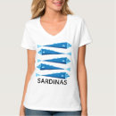 Buscar sardinas camisetas Azul y blanco