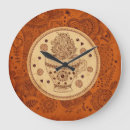 Buscar pájaro abstracto relojes de pared Marrón