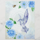 Buscar colibrí manualidades Azul