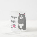 Buscar gato negro gruñón tazas Enojado