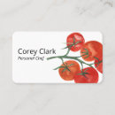 Buscar chef tarjetas de visita Verduras
