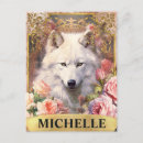 Buscar lobo acuarela postales Floral