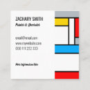 Buscar mondrian tarjetas de visita Cuadrados
