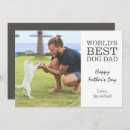 Buscar el mejor papá del mundo tarjetas e invitaciones amante del perro