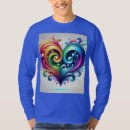 Buscar corazón del arco iris camisetas Para él