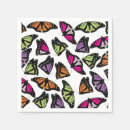Buscar mariposas coloridas servilletas Patrón de mariposa