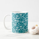 Buscar flores azules y blancas tazas General y unisex