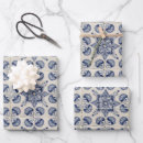 Buscar azul papel de regalo Vintage