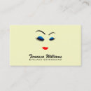 Buscar extensiones del latigazo tarjetas de visita Maquillaje