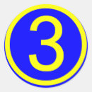 Buscar número 3 pegatinas Amarillo