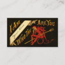 Buscar diablo tarjetas de visita Vintage