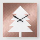 Buscar árbol navidad cuadrados de relojes de pared Elegante