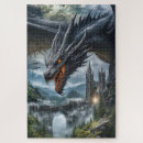 Buscar dragón negro puzzles Fantasía