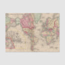 Buscar mapa del mundo papel de seda Mano