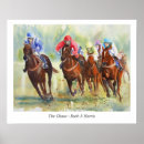 Buscar carrera de caballos posters Acuarela