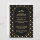 Buscar gran gatsby invitaciones Negro y dorado
