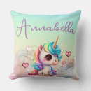 Buscar unicornio del bebé cojines Rosa