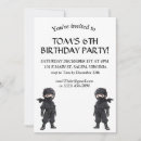 Buscar ninja invitaciones Chico