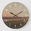 Buscar pintura al óleo relojes de pared Puesta del sol