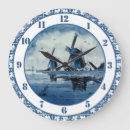 Buscar delft relojes de pared Molino de viento